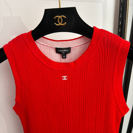 CHANEL 26S SLEEVELESS KNIT TOP 1487