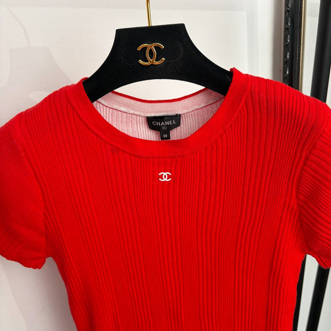 CHANEL 26S SHORT-SLEEVE KNIT TOP 1486