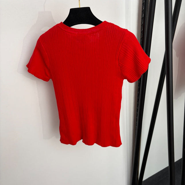CHANEL 26S SHORT-SLEEVE KNIT TOP 1486