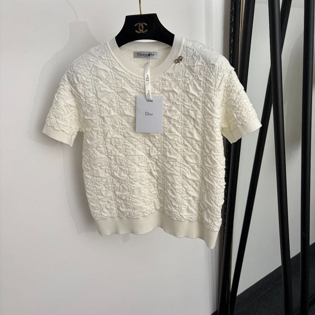 DIOR 26S SHORT-SLEEVE KNIT SWEATER 1372