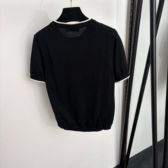 MAXMARA 26S SHORT-SLEEVE CREW NECK KNIT SWEATER 322