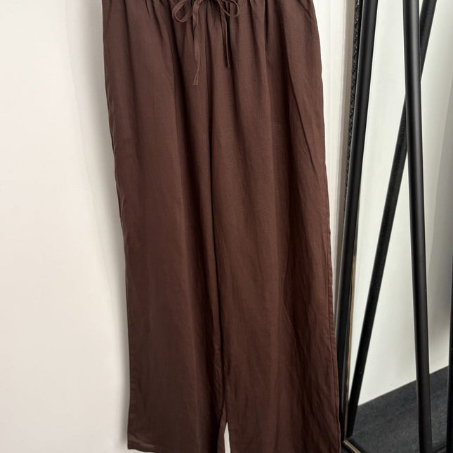 LORO PIANA 26S LACE-TRIM SHIRT PANTS SET 998