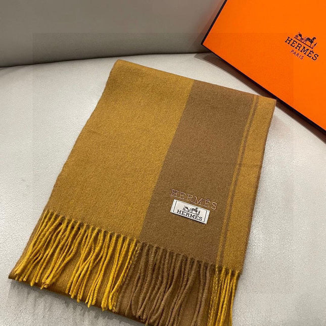 HERMES 25S SCARF 180 IN CASHMERE 989575