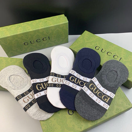 GUCCI 26S NO-SHOW SOCKS 407194 (1 BOX)