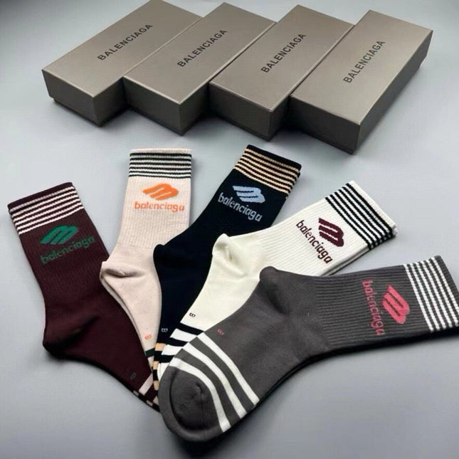 BALENCIAGA 26S CREW SOCKS 423096 (1 BOX)