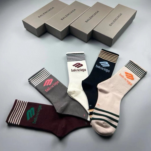 BALENCIAGA 26S CREW SOCKS 423096 (1 BOX)