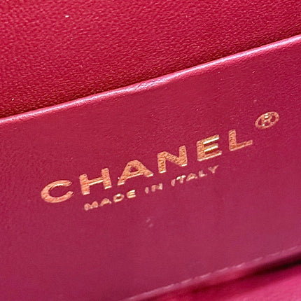 CHANEL 26S MINI BOX BAG 15 IN GREEN CALFSKIN CROCODILE EMBOSSED