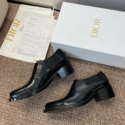 DIOR 25S DANDY DERBY SHOE 35MM IN BLACK BRUSHED CALFSKIN