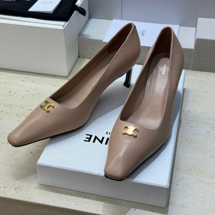 CELINE 26S HIGH HEELS 65 MM IN NUDE BEIGE CALFSKIN