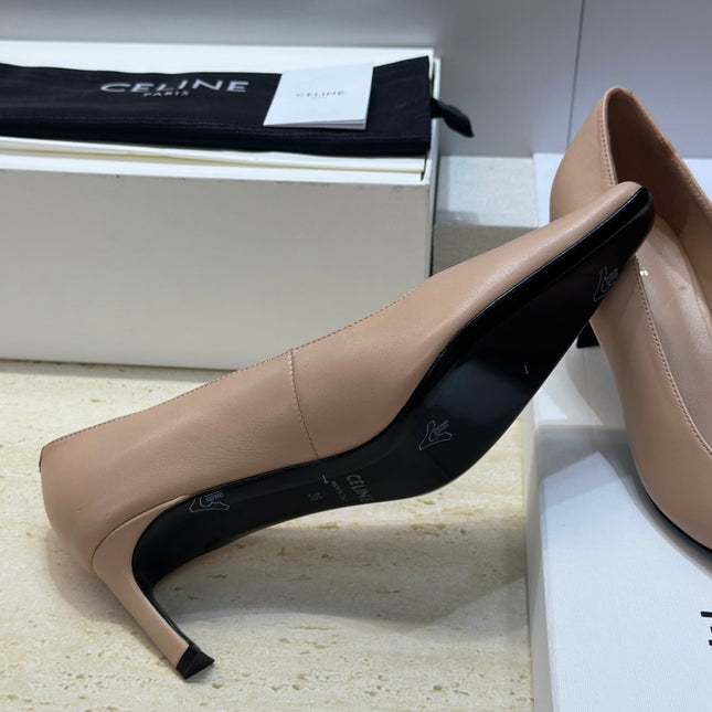CELINE 26S HIGH HEELS 65 MM IN NUDE BEIGE CALFSKIN