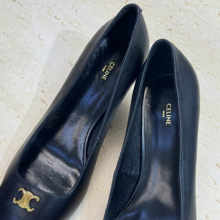 CELINE 26S HIGH HEELS 65 MM IN BLACK CALFSKIN