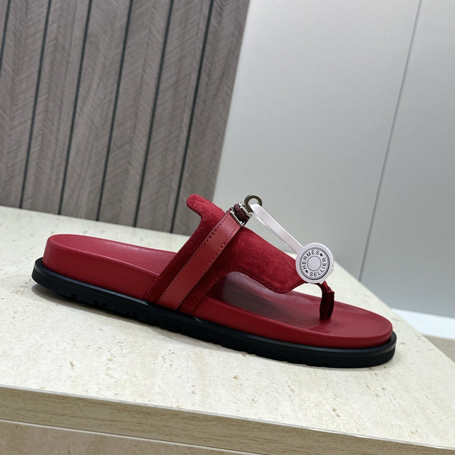 HM 26S EMPIRE SANDAL IN BURGUNDY RED SUEDE SILVER HARDWARE