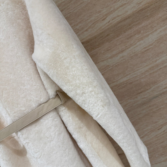 HERMES 25S LONG SHEARLING COAT 472