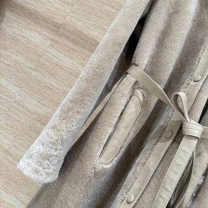 HERMES 25S LONG SHEARLING COAT 471