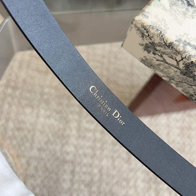 DIOR 25S BELT 20 MM IN BLACK CALFSKIN 613187