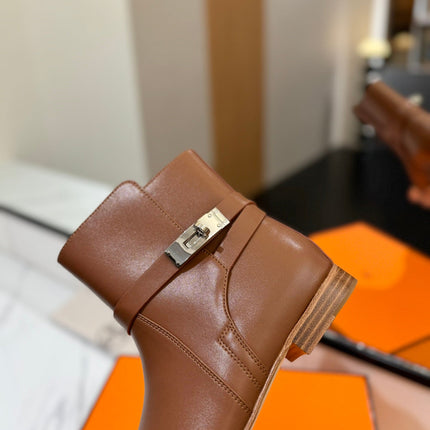 HM 26S NEO ANKLE BOOTS IN BROWN CALFSKIN