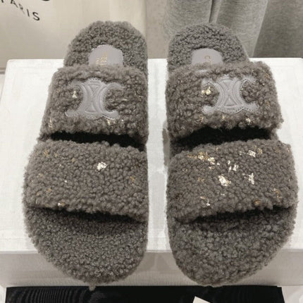 DAD SANDALS FOSSIL GRAY PURE SHEEP WOOL