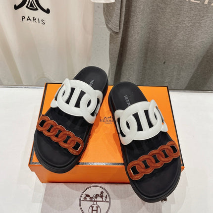EXTRA SANDAL BLACK MIX WHITE MIX SYRUP CALFSKIN