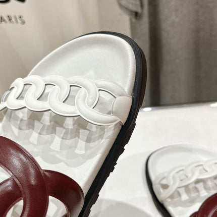 EXTRA SANDAL WHITE MIX BROWN CALFSKIN
