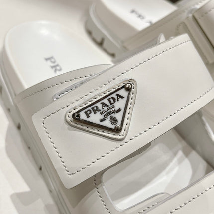 PRA STRAP SANDALS WHITE CALFSKIN
