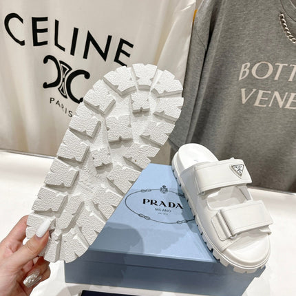 PRA STRAP SANDALS WHITE CALFSKIN