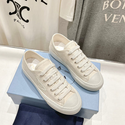 PRA PRINTED COTTON SNEAKERS WHITE CANVAS
