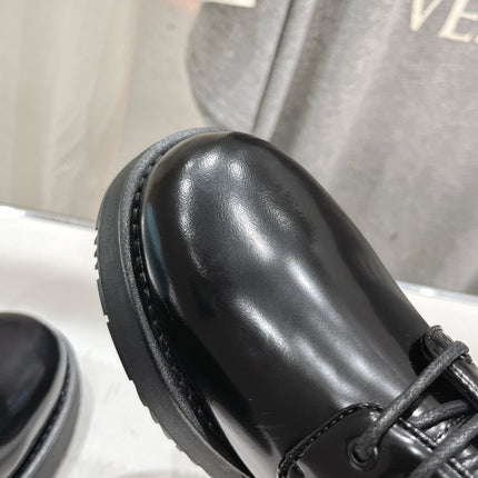 PRA BRUSHED LEATHER LOAFERS JET-BLACK