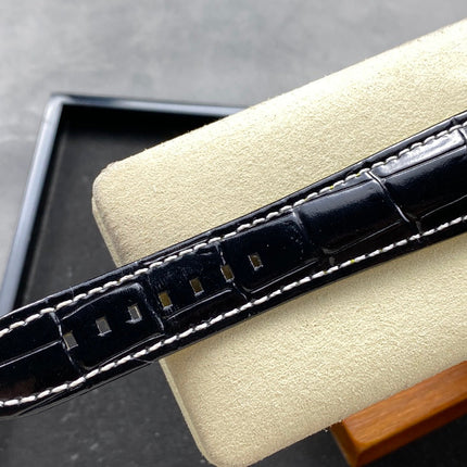 NAVITIMER AUTOMATIC 41 STEEL CASE GREEN DIAL BLACK ALLIGATOR LEATHER STRAP