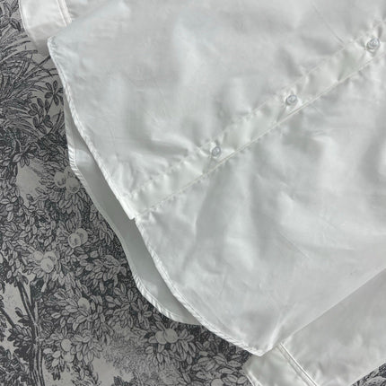 Loewe Logo Embroidered Shirt White Cotton