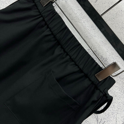 Loewe 25 Pleated Short Skirt Black Polyester Fiber