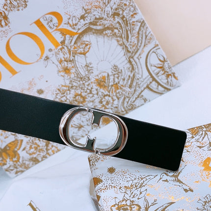 DIOR 25S BELT 25 MM IN BLACK CALFSKIN 561821