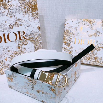 DIOR 25S BELT 20 MM IN LIGHT BLUE GREY CALFSKIN 572897
