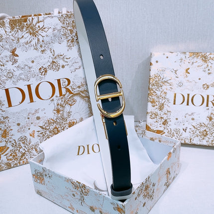 DIOR 25S BELT 20 MM IN DEEP BLUE GREY CALFSKIN 572898