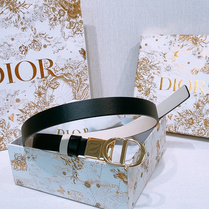 DIOR 25S BELT 20 MM IN BLACK CALFSKIN 572899