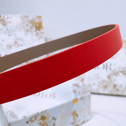 DIOR 25S BELT 20 MM IN RED CALFSKIN 572901