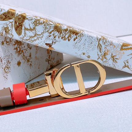 DIOR 25S BELT 20 MM IN RED CALFSKIN 572901