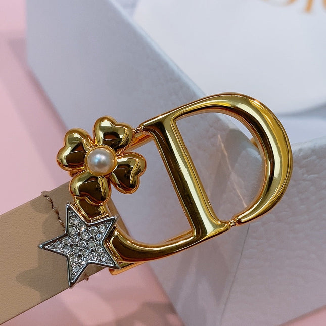 DIOR 26S BELT 20 MM IN BEIGE CALFSKIN 635753