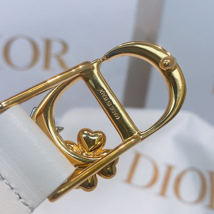 DIOR 26S BELT 20 MM IN WHITE CALFSKIN 635755