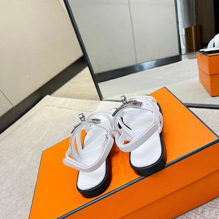 Ines sandal white calfskin