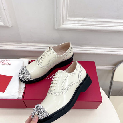 VIV' RANGERS LACE-UPS IN WHITE CALFSKIN