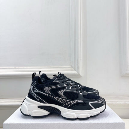 DIOR 26S SNEAKER IN BLACK CALFSKIN AND MESH FABRIC