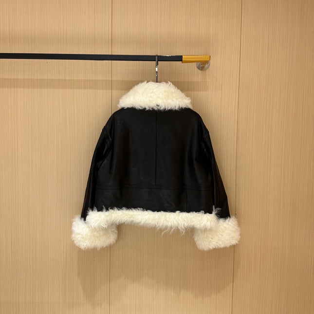MIUMIU LEATHER DOWN JACKET STYLE 711
