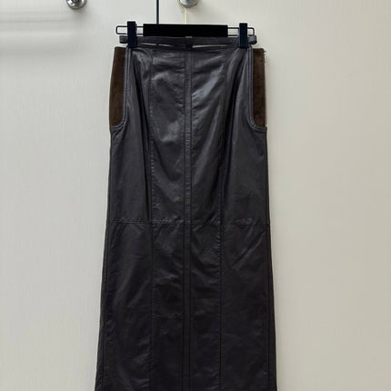 HERMES 26S LEATHER SKIRT 859