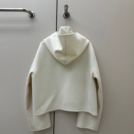 HERMES 26S CASHMERE HOODED JACKET 844