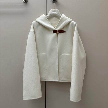 HERMES 26S CASHMERE HOODED JACKET 844