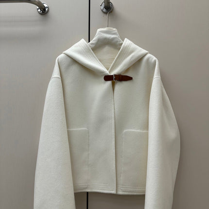 HERMES 26S CASHMERE HOODED JACKET 844