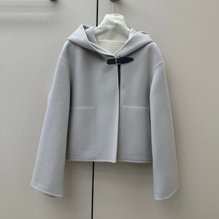 HERMES 26S CASHMERE HOODED JACKET 843