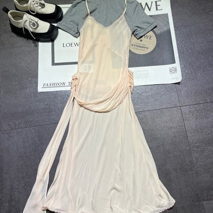 MIUMIU 26S TWO PIECE PINAFORE DRESS SET 870