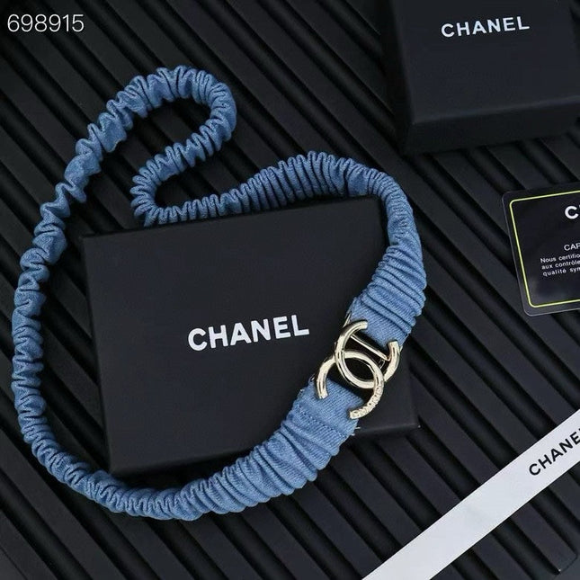 25P IN BLUE DENIM COLOR ELASTIC WAIST BELT