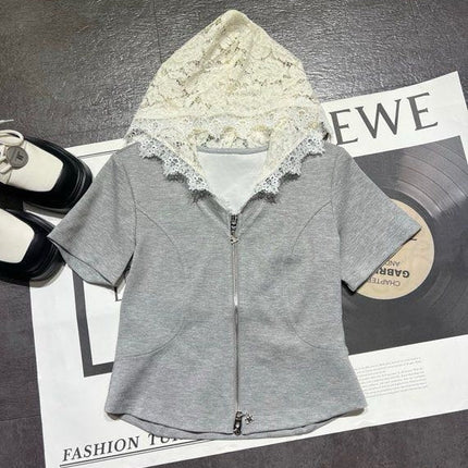 CELINE 26S LACE DETAIL HOODIE & PANTS SET 355